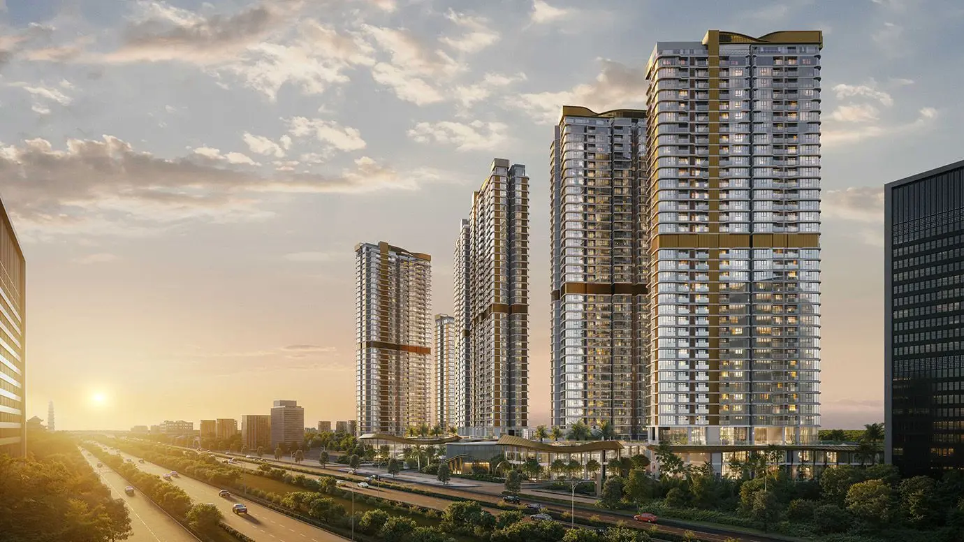 Kiến trúc mặt ngoài bọc kính cong Low-E cản nhiệt 3 lớp phủ phản quang cao cấp